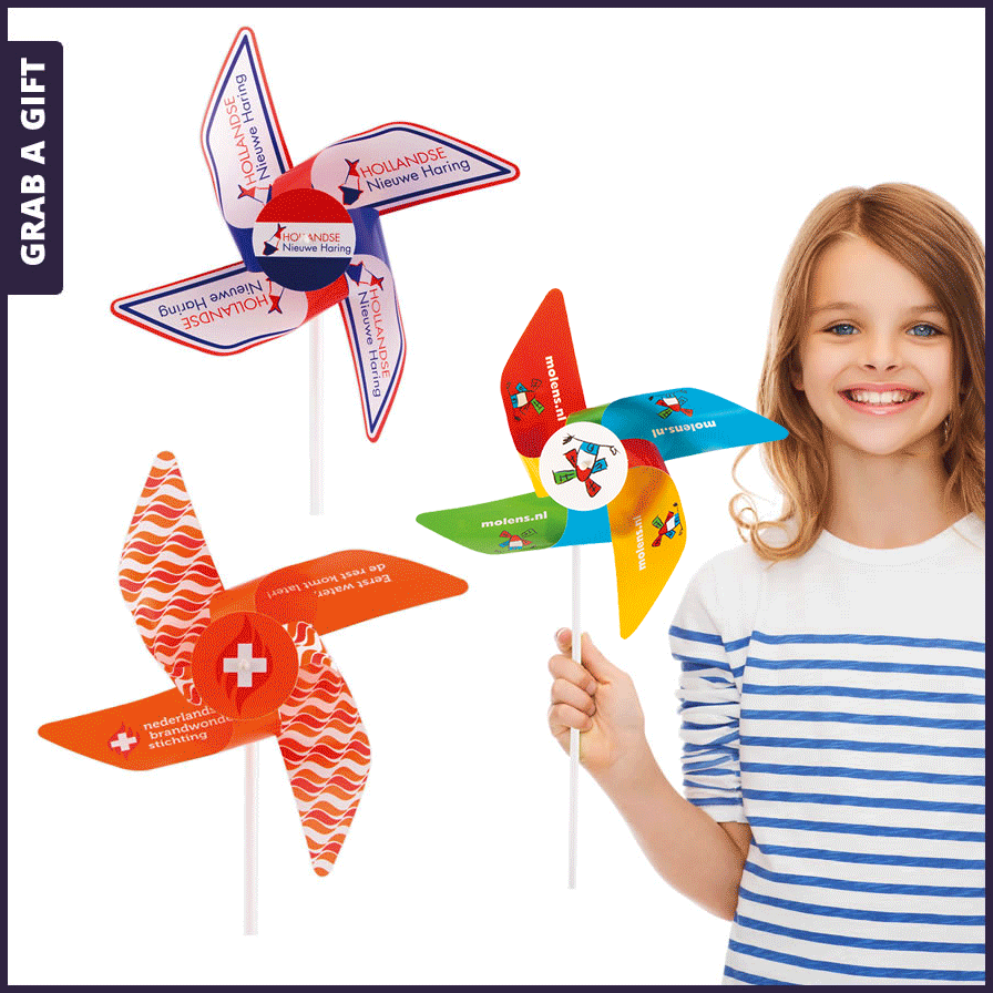 Windmolentjes met logo bedrukken en bestellen