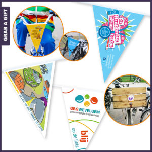 Grab a Gift - Fietswimpels fietsvlaggetjes bedrukken met logo