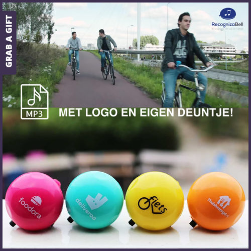 Grab a Gift - Fietsbel bedrukken met logo en je eigen deuntje in MP3
