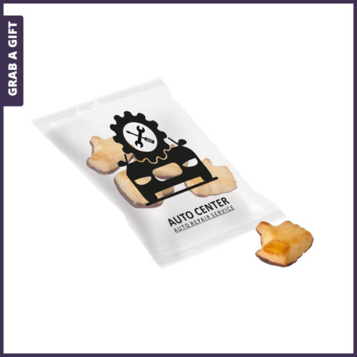 Grab a Gift - Like koekjes in transparante of witte folie met jouw logo