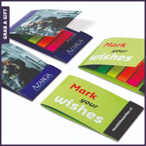Grab a Gift - Pagemarkers in mapje bedrukken met logo