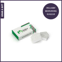 Doosje huismints bedrukt met logo als promotionele giveaway