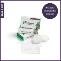 Doosje huismints bedrukt met logo als promotionele giveaway