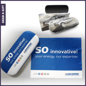 Grab a Gift - Brillenkoker en poetsdoekje bedrukken met logo