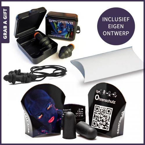 Grab a Gift - promotionele oordopjes in verschillende verpakkingen bedrukken met logo