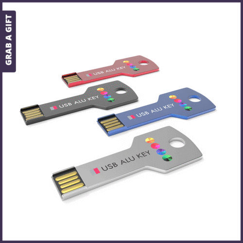 Grab a Gift - Aluminium Sleutel USB Stick Bedrukken