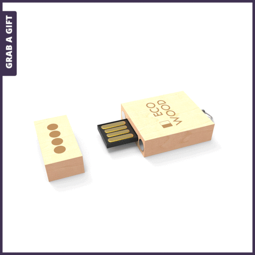 Grab a Gift - USB Stick Eco-wood bedrukken met logo