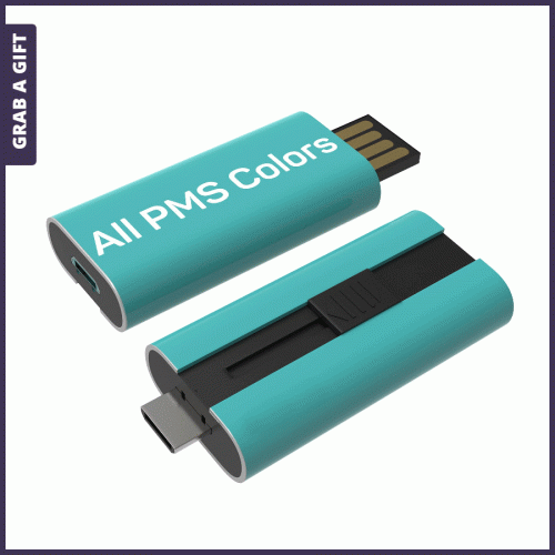 Grab a Gift - USB Stick On The Go in PMS kleur bedrukken met logo