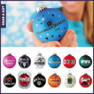 Grab a Gift - kerstballen bedrukken met logo als kerstgeschenk