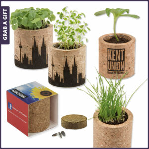 Grab a Gift - Kurken plantenpotjes met zaadjes