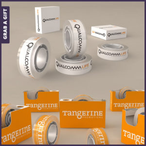 Grab a Gift - Plakband met logo op rolletje in Full Colour bedrukt doosje