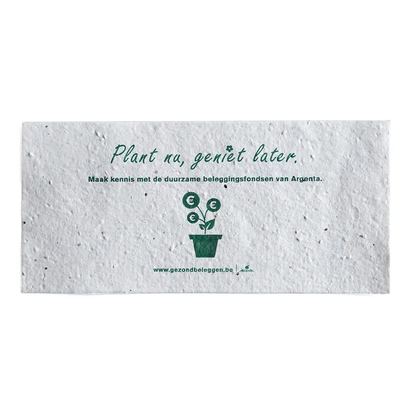 Grab a Gift Relatiegeschenken - 120 of 200 grams Din Lang Zaadpapier in kleur bedrukken