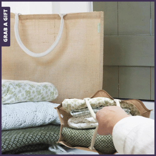 Grab a Gift -Jute Shopper XXL bedrukken met logo