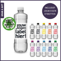 500 bone R-PET flesje mineraalwater inclusief full colour bedrukt etiket