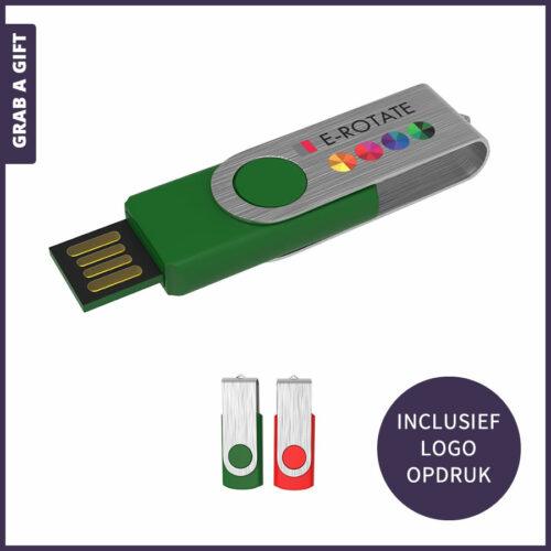 Grab a Gift - USB Stick E-Rotate bedrukken met logo