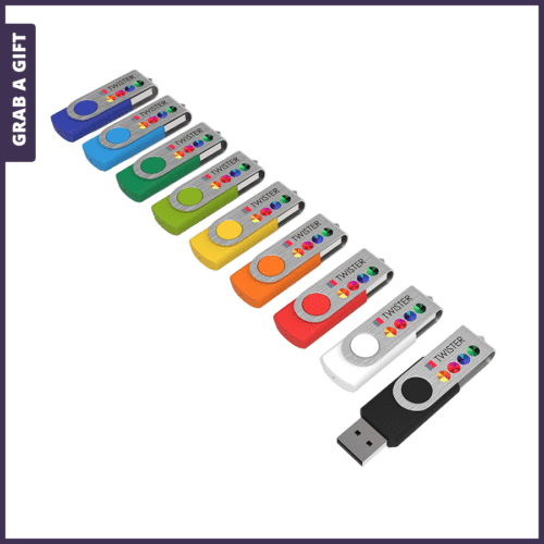 Grab a Gift - USB StickTwister bedrukken met logo