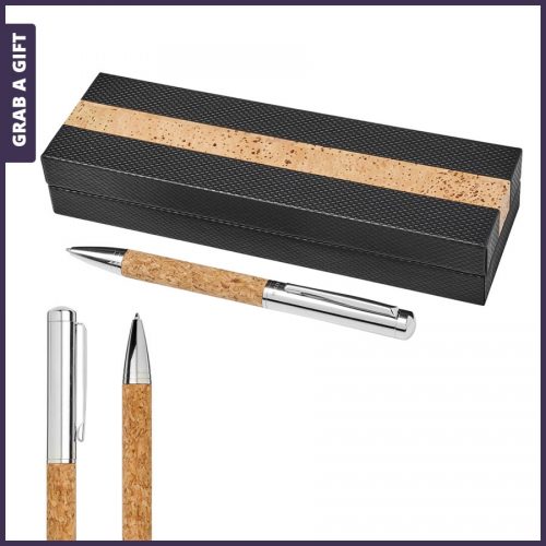 Grab a Gift - Cortegana balpen met kurk als relatiegeschenk