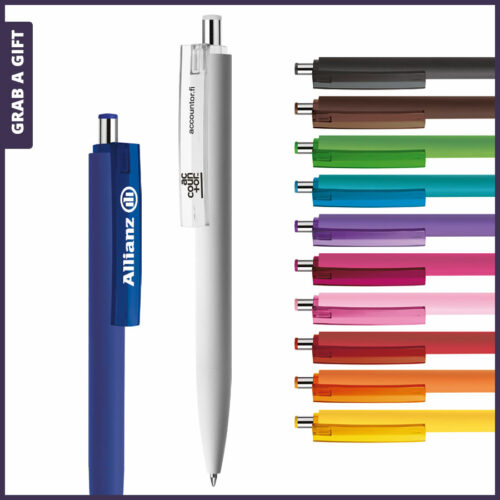 Grab a Gift Logopennen- e-Forty XL soft pen bedrukken logo op clip als relatiegeschenk