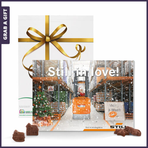 Grab a Gift Adventskalenders 2022 - Klassieke wand advent kalender volledig in kleur bedrukken