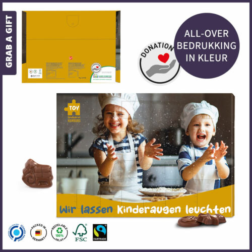 Kerstgeschenken - Klassieke wand Adventskalender in kleur bedrukken met logo