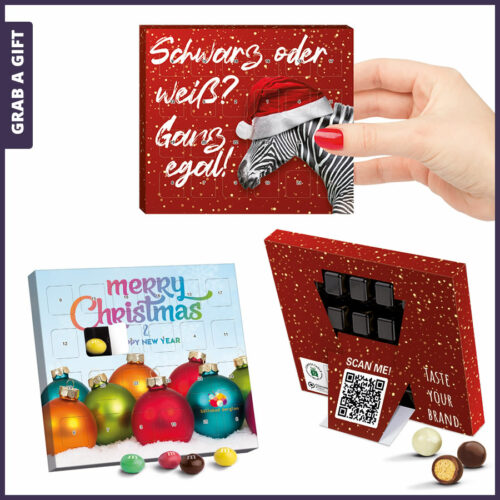 Grab a Gift Adventskalenders 2022 - XS Advent kalender volledig in kleur bedrukken
