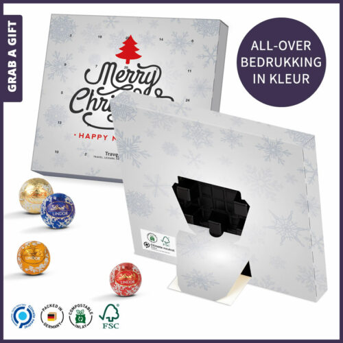 Kerstgeschenken - Minikogel Adventskalender in kleur bedrukken