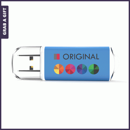 Grab a Gift - USB Stick Original in eigen PMS kleur bedrukken met logo