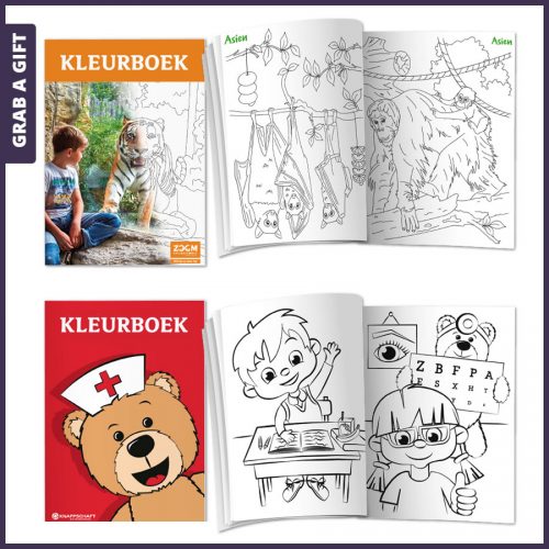 Grab a Gift - Kleurboeken bedrukken met logo of eigen Full Colour kaft