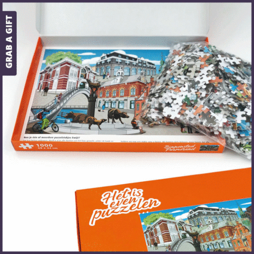 Grab a Gift - Puzzel en doos met 1000 stukjes Full Colour bedrukken