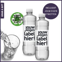 500 ml boneSP R-PET flesje licht bruisend mineraalwater inclusief full colour bedrukt etiket
