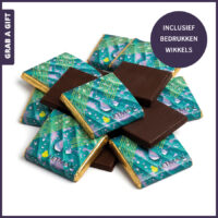 Pure Napolitain met logo in goudfolie als luxe chocolade voor bedrijven