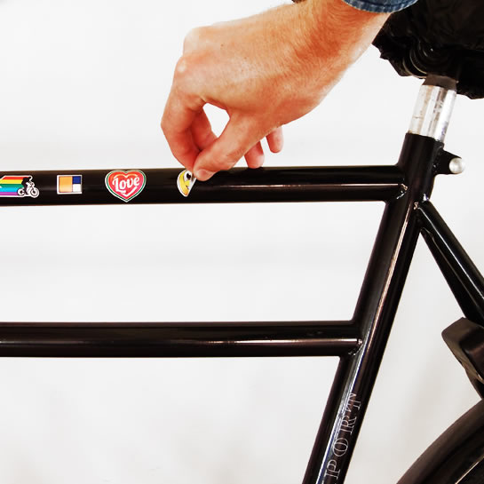 Grab a Gift Fietstatoeages - Reflecterende fietsstickers bedrukken naar eiegen ontwerp