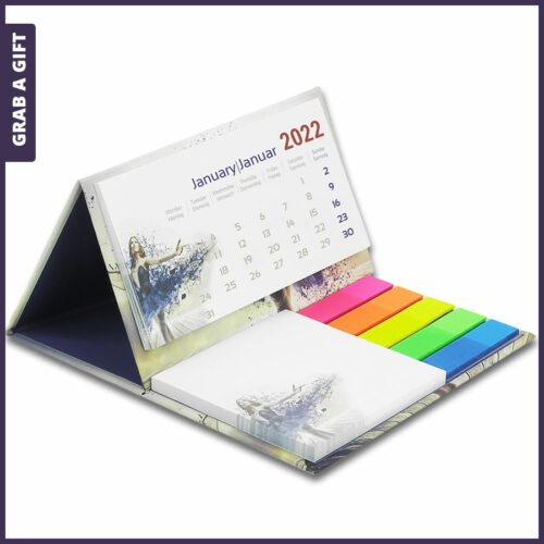 Grab a Gift Relatiegeschenken - Opvouwbare mini-bureaukalender met harde kaft bedrukken