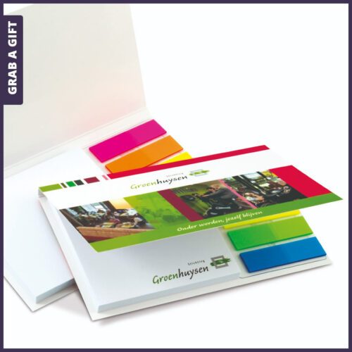 Grab a Gift Relatiegeschenken - Softcover Combi Set bedrukken met logo en eigen ontwerp in kleur