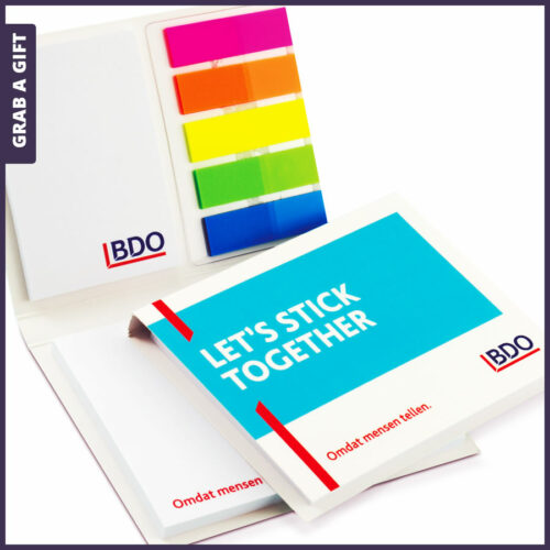 Grab a Gift Relatiegeschenken - Softcover Combi Set in kleur bedrukken met logo en eigen ontwerp