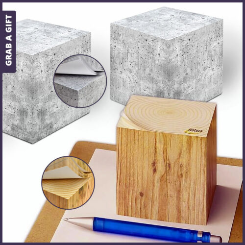 Grab a Gift Relatiegeschenken - Zelfklevende kubusblokken 'Design Editie' bedrukken met logo