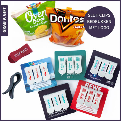 DaClamp ocean sluitclips bedrukken met logo