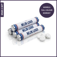 KING pepermuntrol met full colour bedrukte wikkel en eigen ontwerp als promotionele giveaway