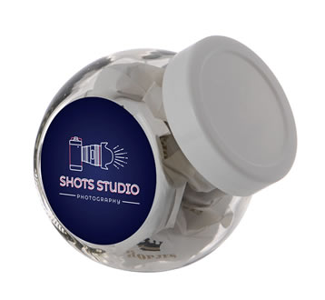 Mini glazen potje met 200 ml Hollandse Hopjes