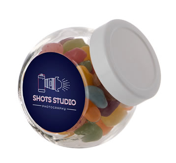 Mini glazen potje met 200 ml Jelly Beans