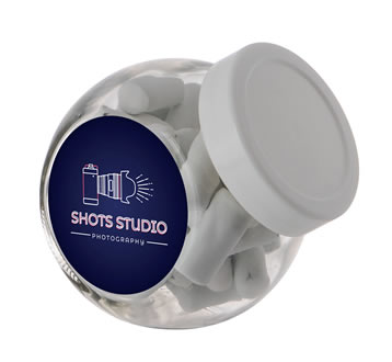 Mini glazen potje met 200 ml Schoolkrijtjes