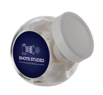 Mini glazen potje met 200 ml Wilhelmina Pepermunt