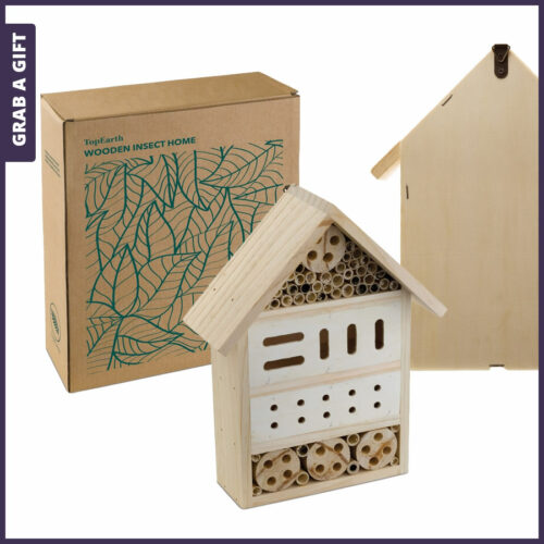 Houten insectenhotel graveren met logo