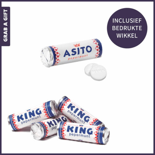 KING mini-rolletjes met full colour bedrukte wikkel