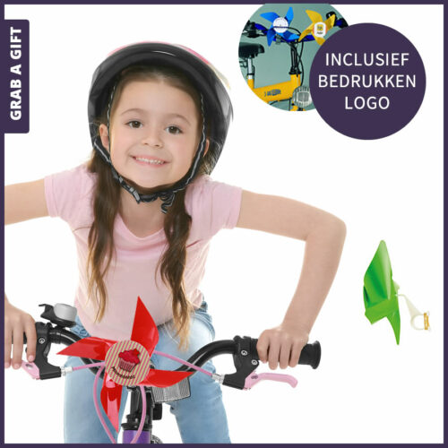 Windmolentjes voor de fiets bedrukken met een logo