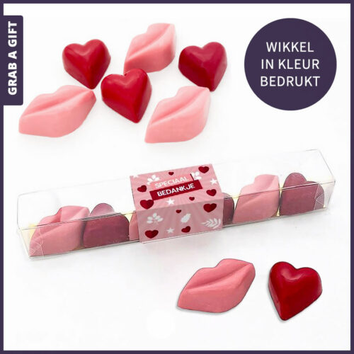 Happy Hartjes en/of Kusjes Chocolaatjes