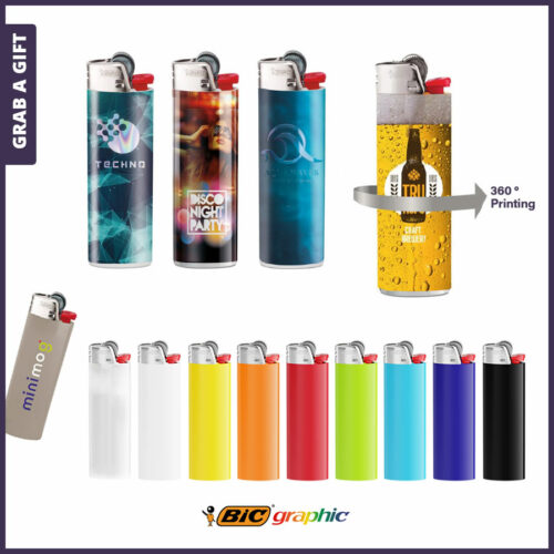 BIC Maxi aanstekers J26 met logo opdruk op rondom bedrukking