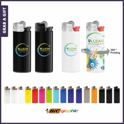 BIC Mini aansteker J25 met logo opdruk op rondom bedrukking