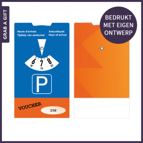 Bedrukte Parkeerschijf met afscheurbare Waardebon