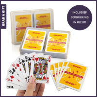 Grab a Gift Relatiegeschenken - 2 x Kaartspel met Full Colour bedrukte rugzijden